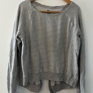 Pam & Gela Gray Sweatshirt with Back Zip Detail - Sise M
